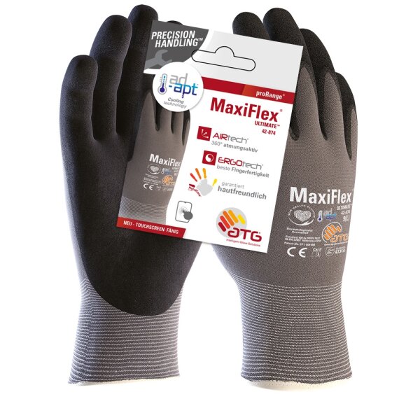 ATG® Nylon-Strickhandschuhe MaxiFlex® Ultimate™ AD-APT® (42-874 HCT)