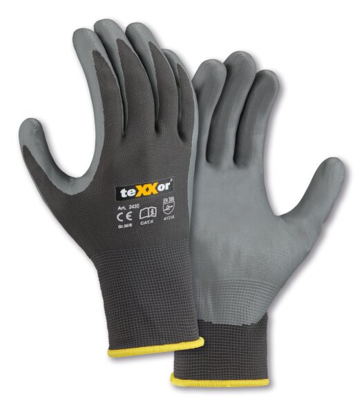 teXXor® Polyester-Handschuhe NITRIL BESCHICHTET