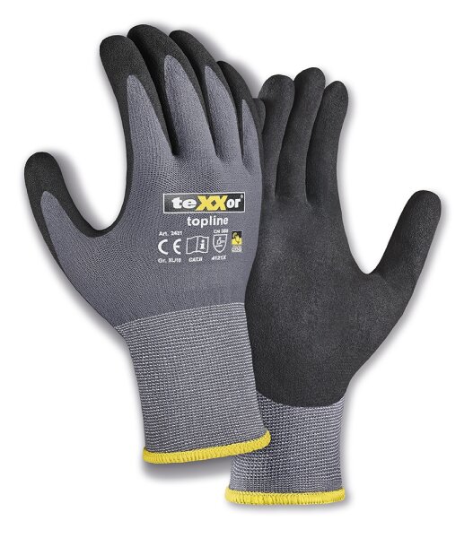teXXor® topline Nylon-Strickhandschuhe NITRIL BESCHICHTET