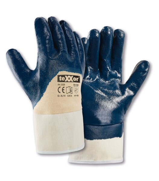teXXor® Nitril-Handschuhe STULPE