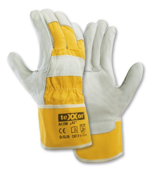 teXXor® TOP Rindvollleder-Handschuhe K2