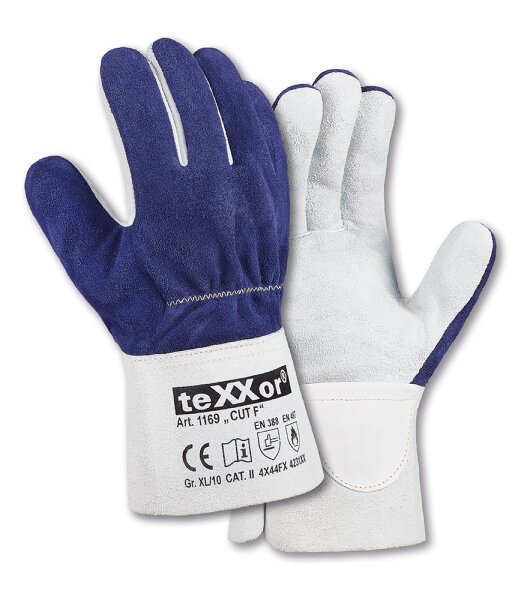 teXXor® Spaltleder-Aramid Handschuhe CUT F