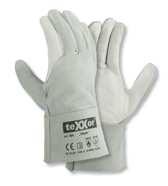 teXXor® Rindvoll-/Spaltleder Handschuhe YASUR