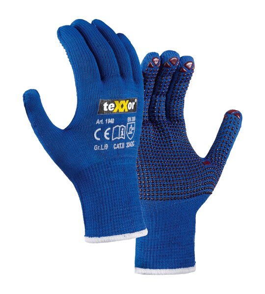 teXXor® Schnittschutz-Feinstrickhandschuhe BAUMWOLLE/POLYESTER/GLASFASER