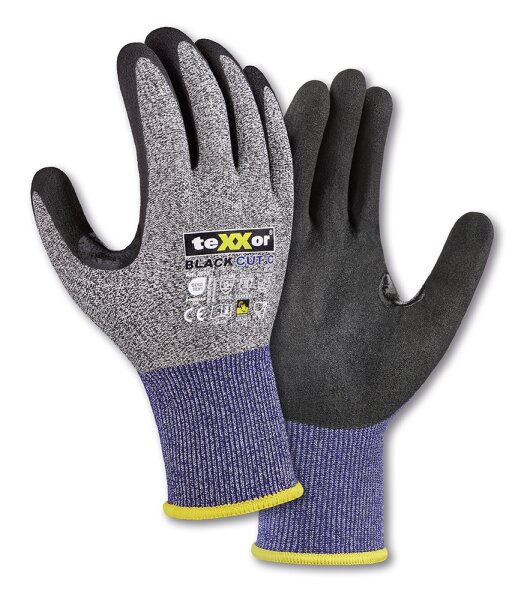 teXXor® Schnittschutz-Strickhandschuhe BLACK CUT® C