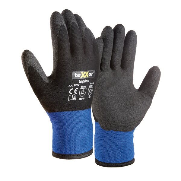 teXXor® Winterhandschuhe blau/ schwarz