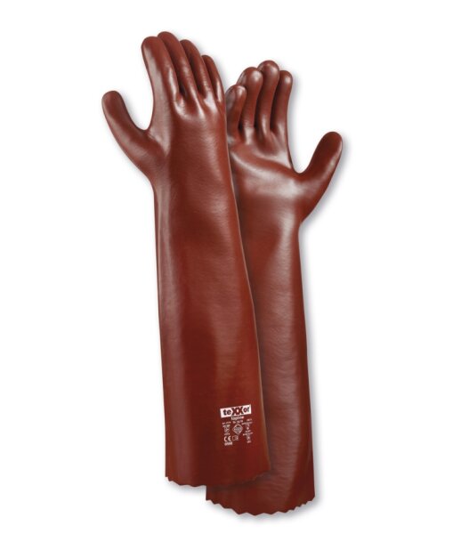 teXXor® topline Chemikalienschutz-Handschuhe PVC ROTBRAUN