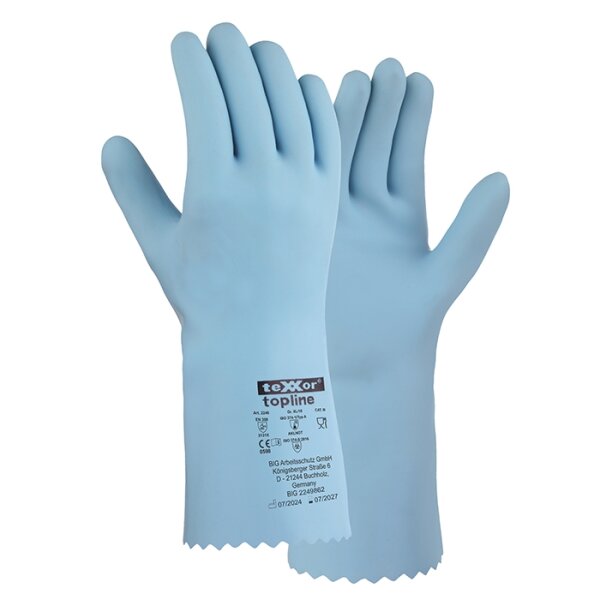 teXXor® topline Chemikalienschutz-Handschuhe NATURLATEX