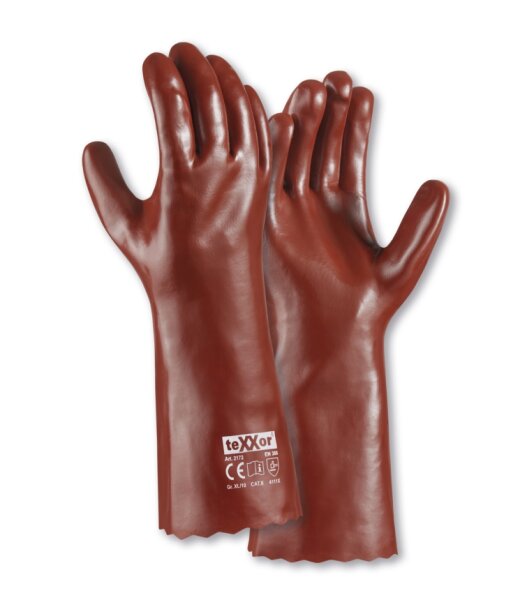 teXXor® PVC-Handschuhe ROTBRAUN