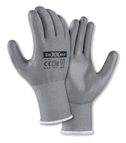 teXXor® Schnittschutz-Strickhandschuhe PU-BESCHICHTUNG
